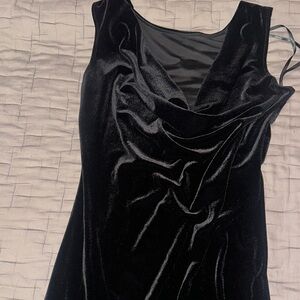 Elegant Black Velvet Dress